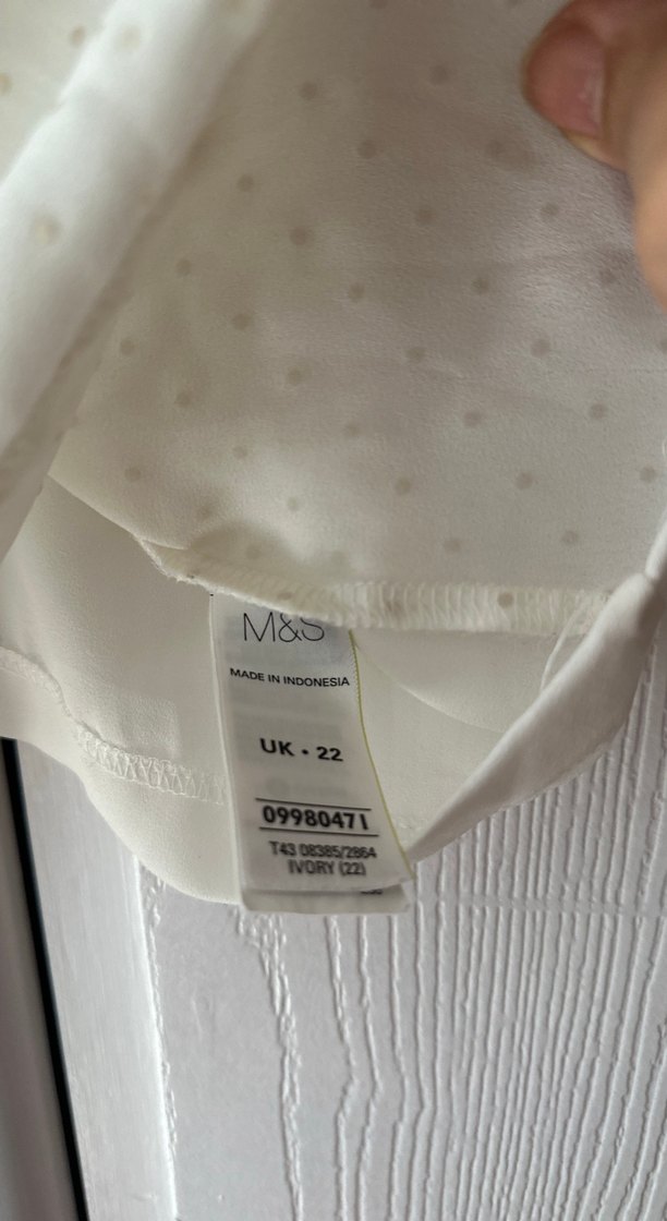 Taş baskılı krem Kadın Bluz, Kısa Kollu, Salaş - Görsel 3