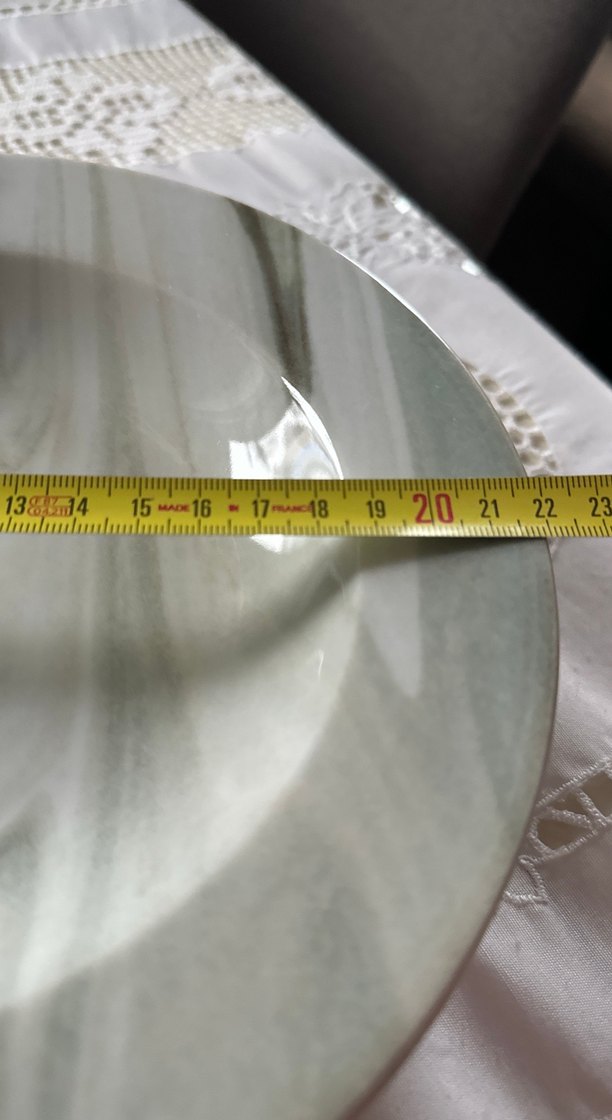 Porland yeşil gri desenli çukur Yemek tabağı - Görsel 2