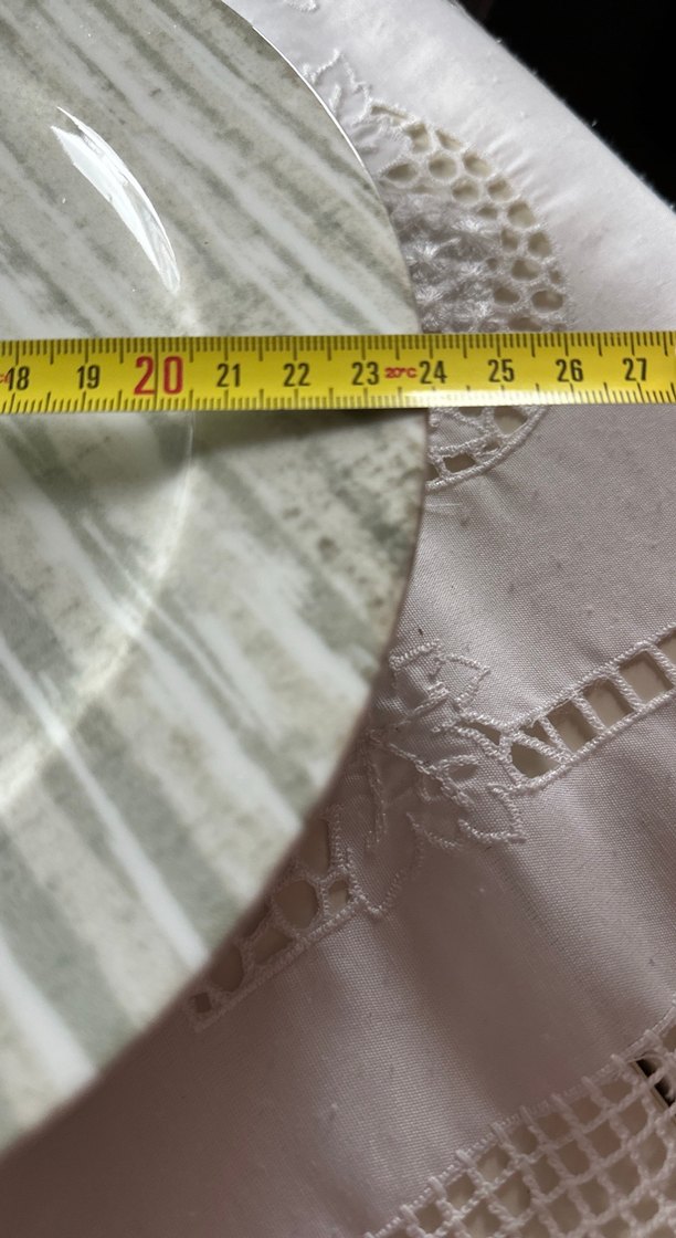 Porland Gri yeşilimsi Çizgili Servis Tabağı - Görsel 2