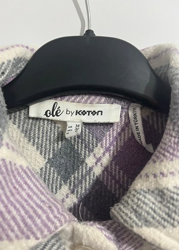 Düğmeli Ekose Kadın Gömlek Ceket - Görsel 3