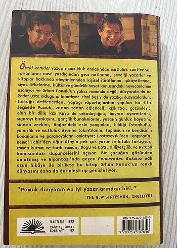 Öteki Renkler - Orhan Pamuk - Görsel 2