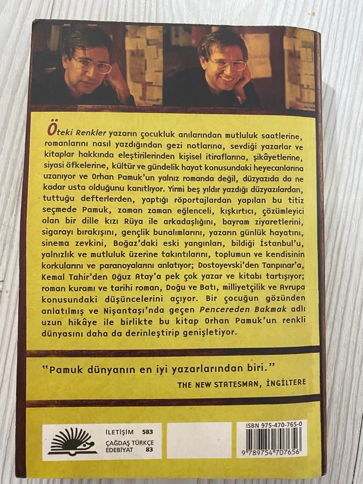 Öteki Renkler - Orhan Pamuk - Görsel 2