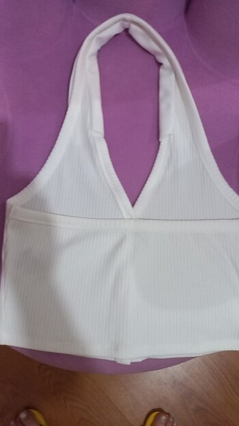 H&M Kırık beyaz sırtı açık yakalı büstiyer