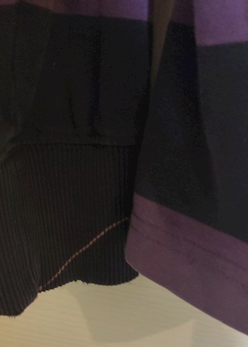 Uzun Kollu Mor Baskılı Erkek Polo Tişört - Görsel 7