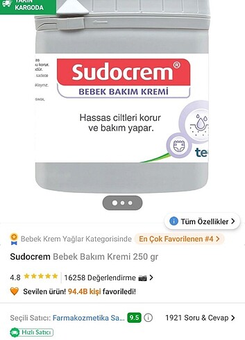 SUDOCREM BEBEK BAKIM KREMİ 125 GR