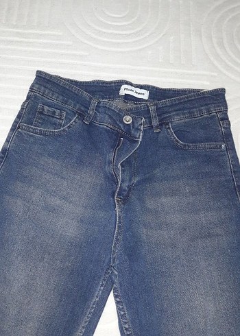 Lacivert Kadın Regular Fit Midi Kot Pantolon - Görsel 3