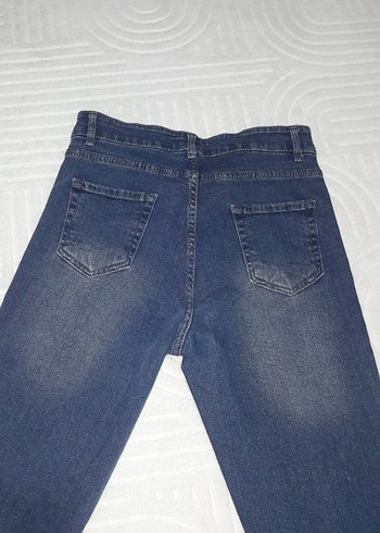 Lacivert Kadın Regular Fit Midi Kot Pantolon - Görsel 6