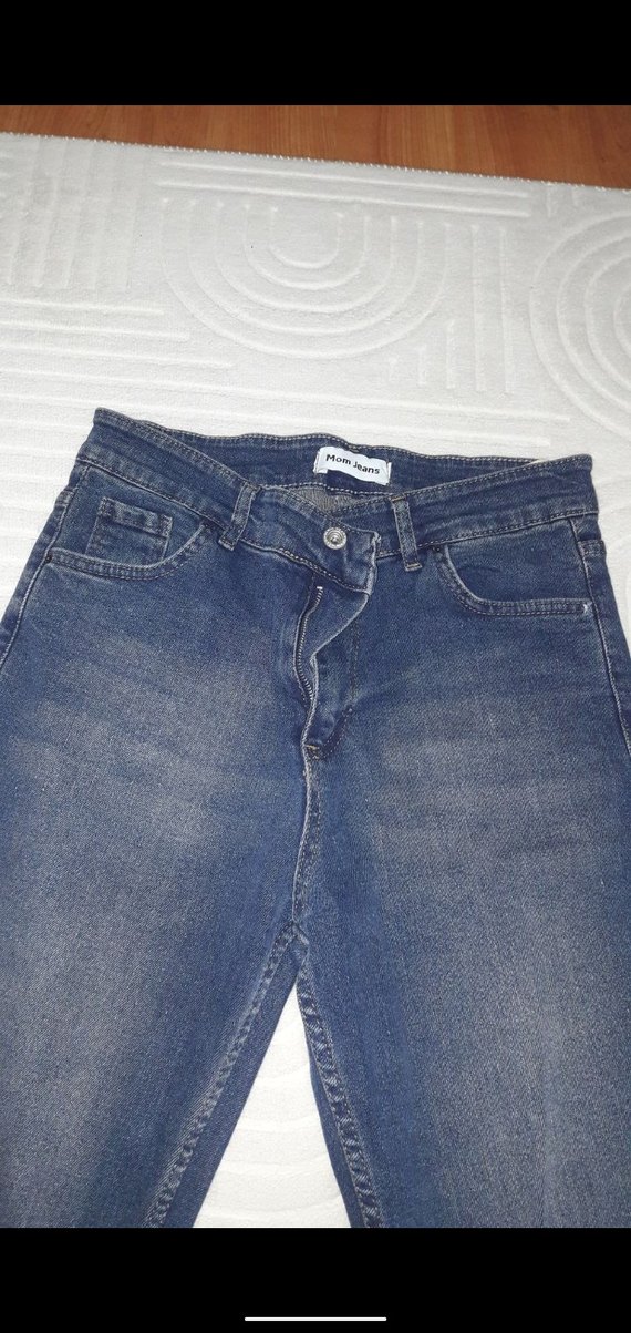 Lacivert Kadın Regular Fit Midi Kot Pantolon - Görsel 3