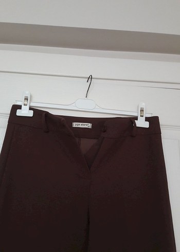 Kahverengi Kadın Kumaş Pantolon - Görsel 4