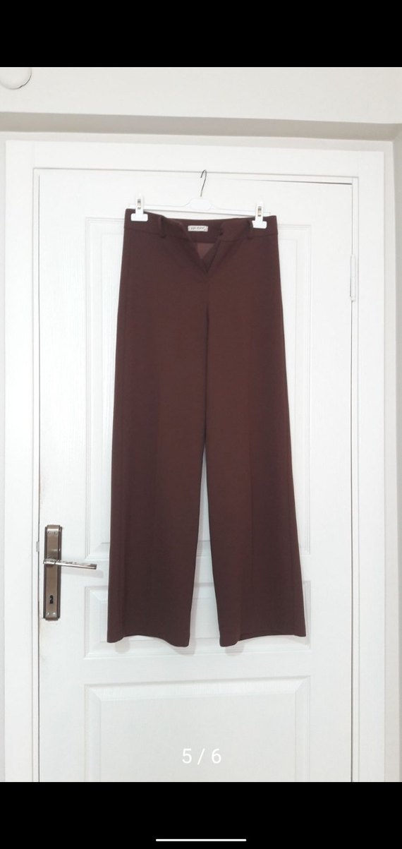 Kahverengi Kadın Kumaş Pantolon - Görsel 5