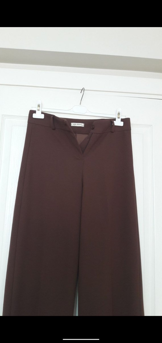 Kahverengi Kadın Kumaş Pantolon - Görsel 2