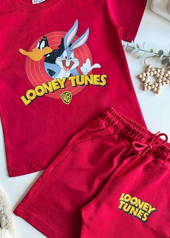 Diğer Looney Tunes Baskılı Kız Çocuk Kırmızı Takım