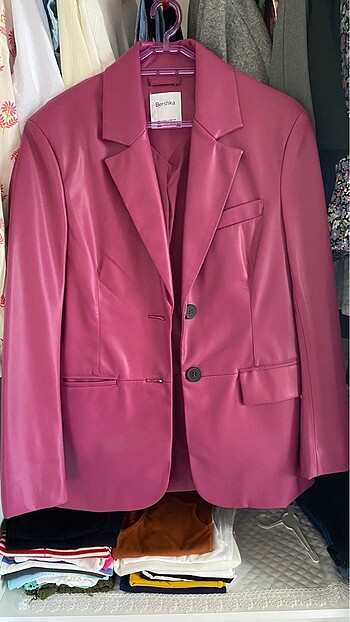BERSHKA DERİ BLAZER