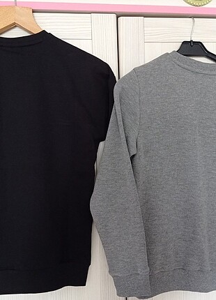 10 Yaş Beden siyah Renk Erkek çocuk 2 adet sweatshirt