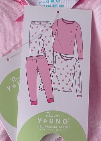 Penti markalı 4-5 yaş 4'lü pijama takımı