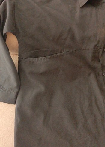 Düğmeli Siyah  Gömlek - Görsel 2