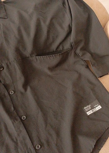 Düğmeli Siyah  Gömlek - Görsel 3