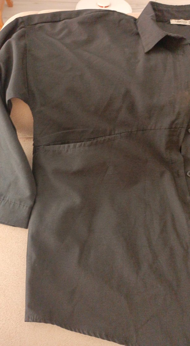 Düğmeli Siyah  Gömlek - Görsel 2