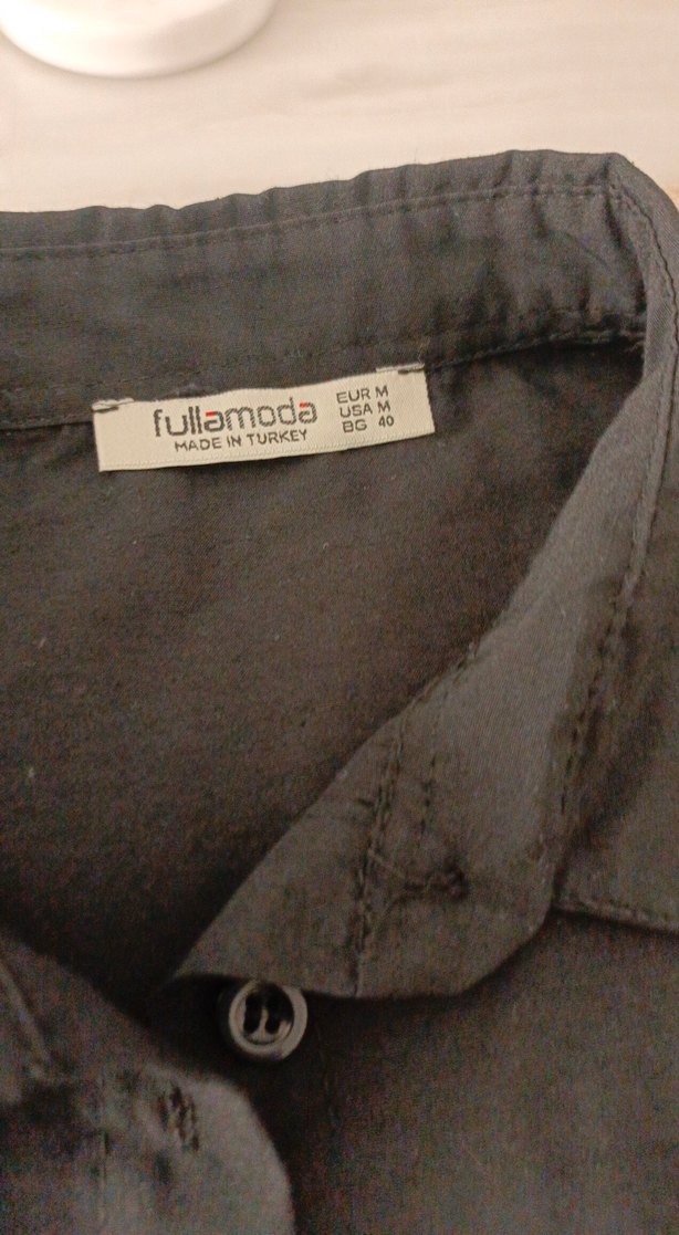 Düğmeli Siyah  Gömlek - Görsel 4