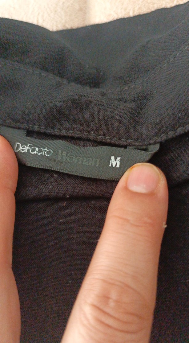 Düğmeli Siyah Kadın Gömlek - Görsel 5