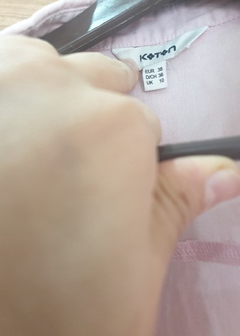 38 Beden Pembe Kolsuz Gömlek