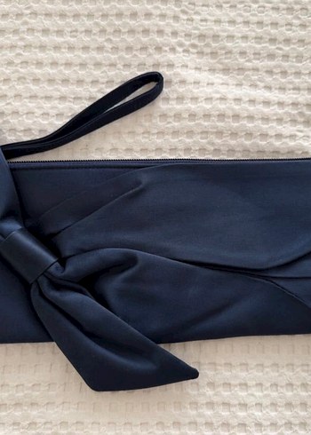 Marks & Spencer Debut Lacivert Saten Papyonlu El Cantasi