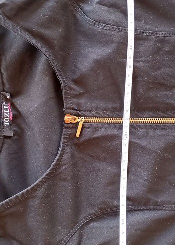 Siyah Kolsuz Midi jile  Elbise - Görsel 3