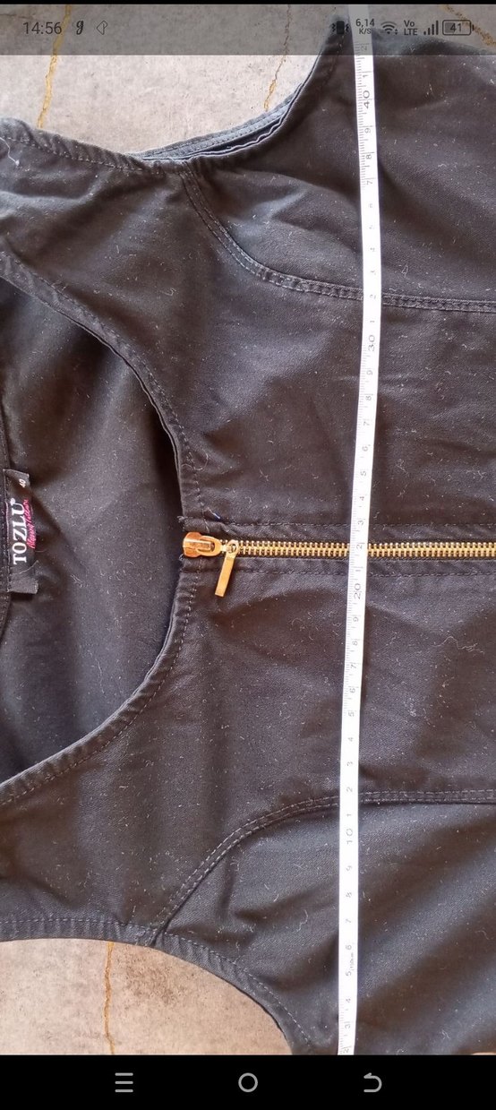 Siyah Kolsuz Midi jile  Elbise - Görsel 3