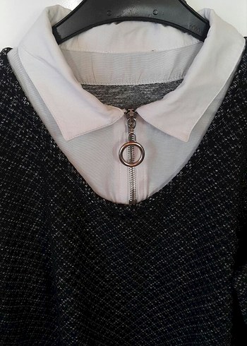 Gri Triko Tunik, Salaş Kesim, Uzun Kol - Görsel 2