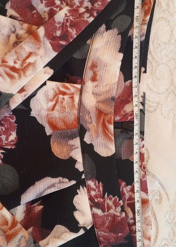 Mor Çiçek Desenli Uzun Salaş Etek - Görsel 3