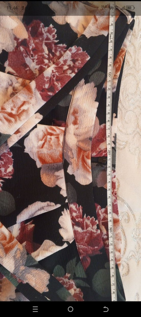 Mor Çiçek Desenli Uzun Salaş Etek - Görsel 3