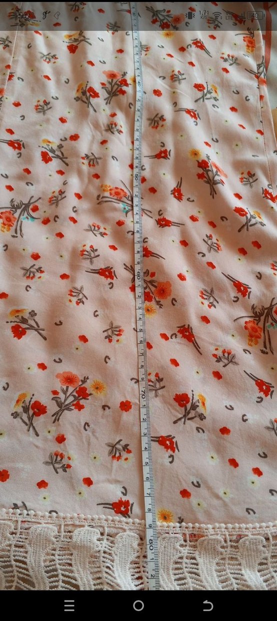 Uzun Kollu Pembe Çiçek Desenli Bohem Tunik - Görsel 4