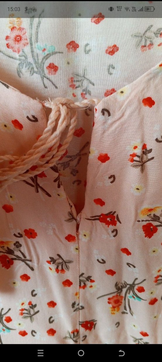 Uzun Kollu Pembe Çiçek Desenli Bohem Tunik - Görsel 3