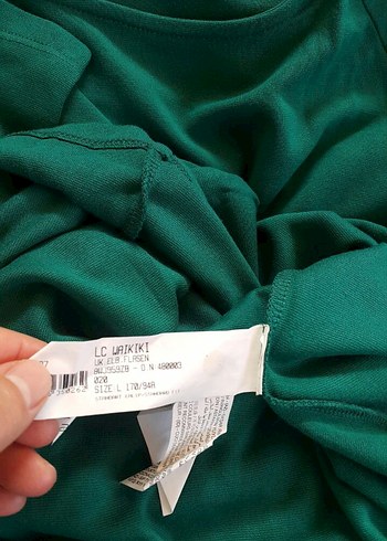 Düğmeli Yeşil Kadın Triko tunik - Görsel 3