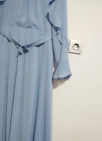 Tesettür uzun özel gün mezuniyet nişan dügün elbise - Görsel 6