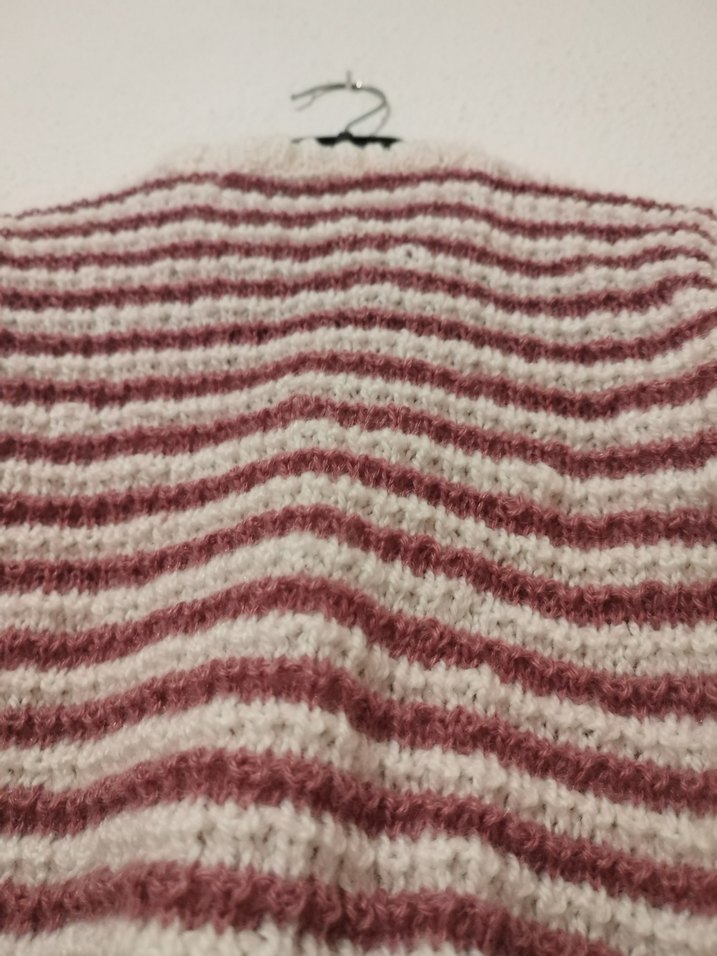 Çizgili Kız Çocuk Örgü Kazak - Görsel 2