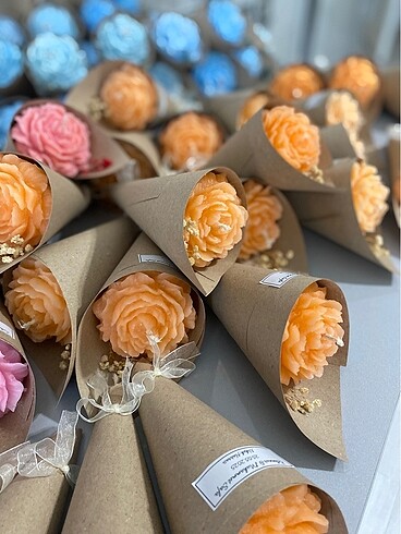 Hediyelik buket mum - Görsel 2