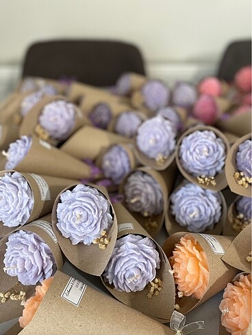 Hediyelik buket mum - Görsel 4