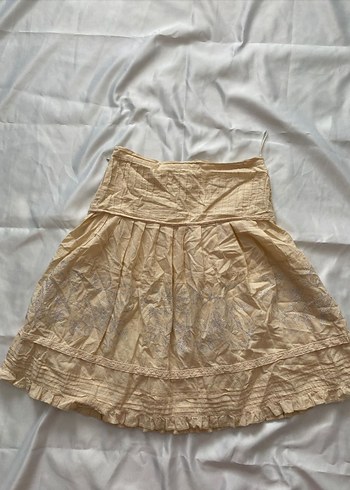 işleme detaylı midi etek - Görsel 4