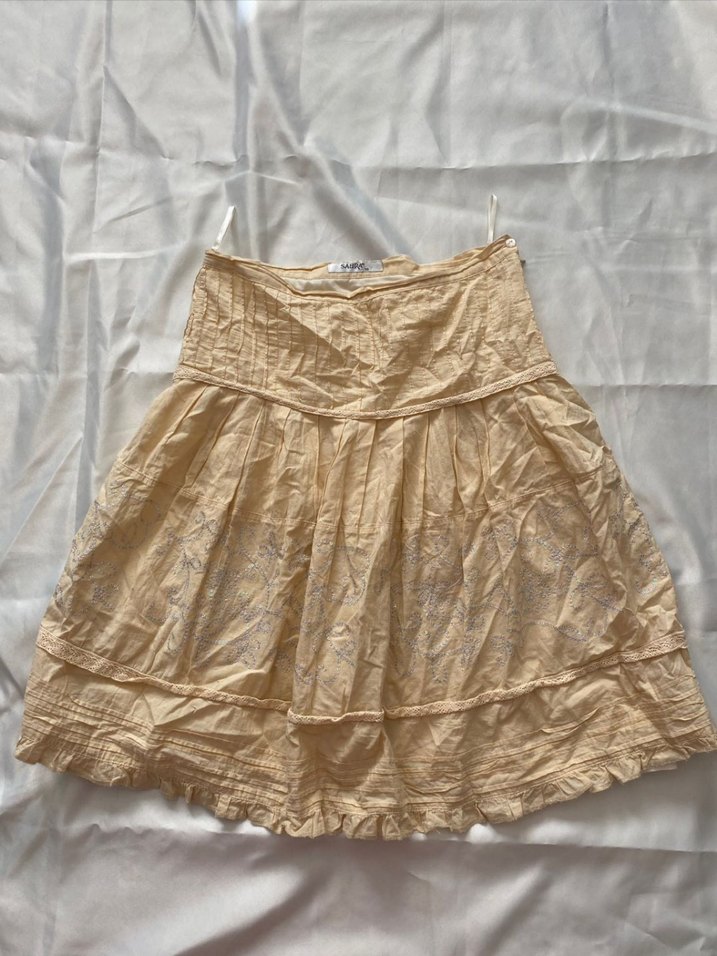 işleme detaylı midi etek - Görsel 2