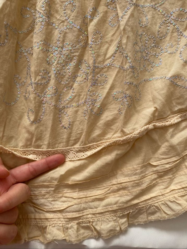 işleme detaylı midi etek - Görsel 3