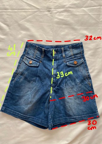 mango yüksek bel mini şort - Görsel 6