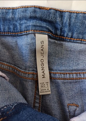 mango kot şort - Görsel 8