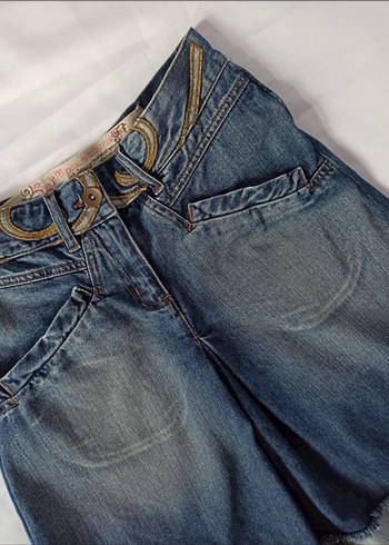 işleme detaylı vintage y2k etek - Görsel 2