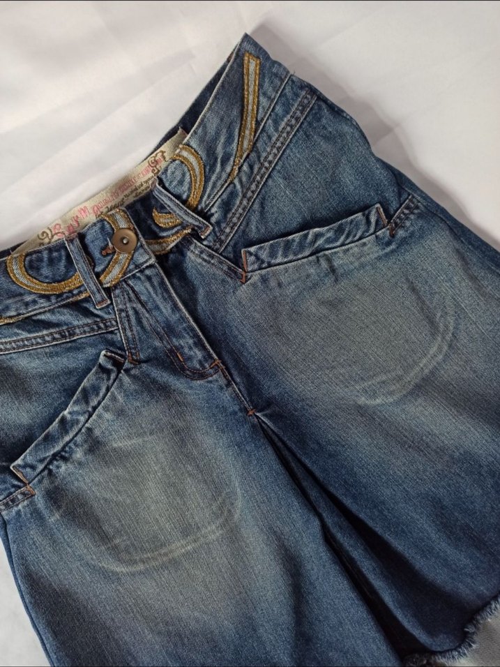 işleme detaylı vintage y2k etek - Görsel 2