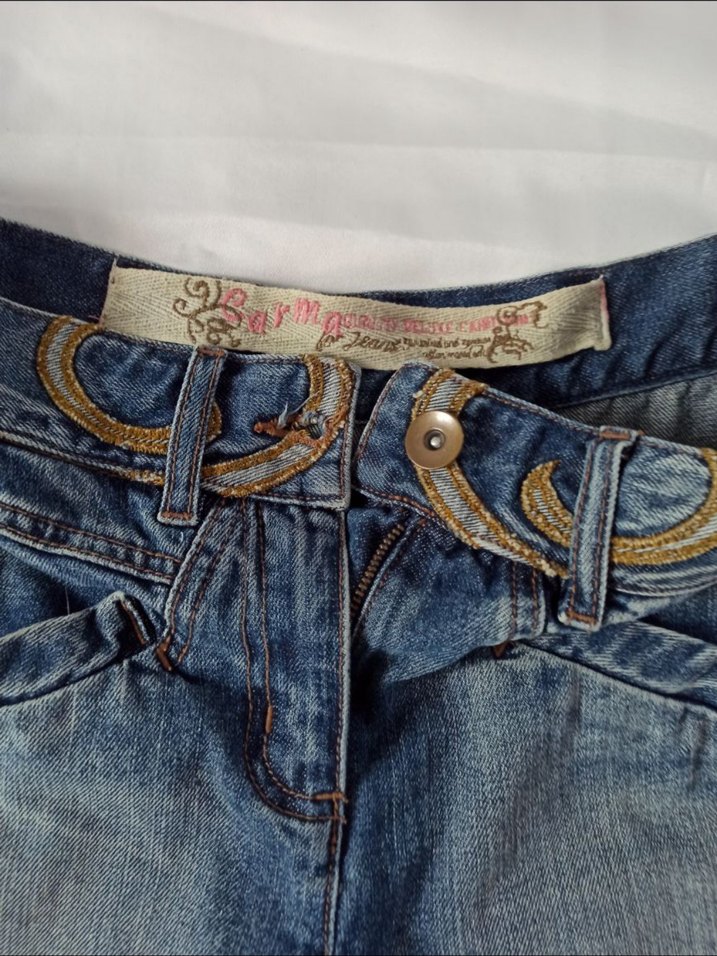 işleme detaylı vintage y2k etek - Görsel 5