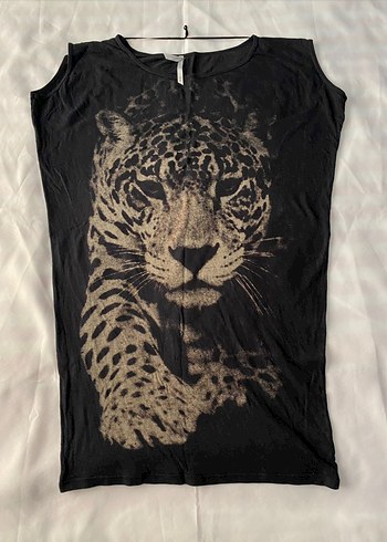 Leopar uzun bluz - Görsel 2