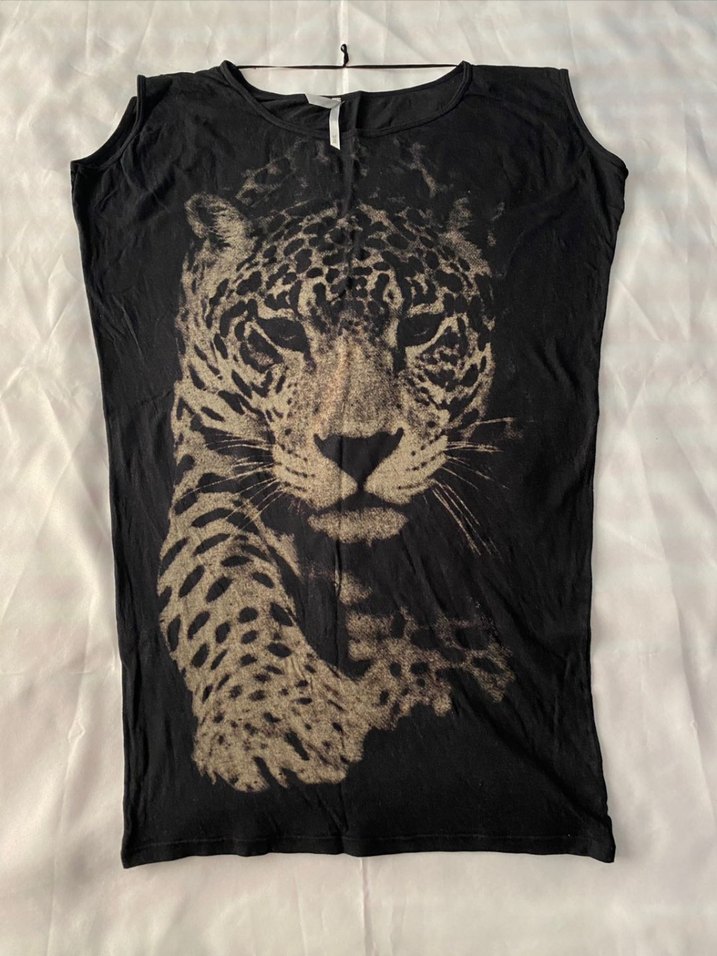 Leopar uzun bluz - Görsel 2