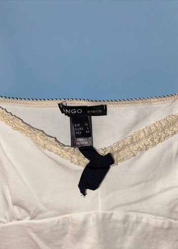 mango askılı bluz - Görsel 3