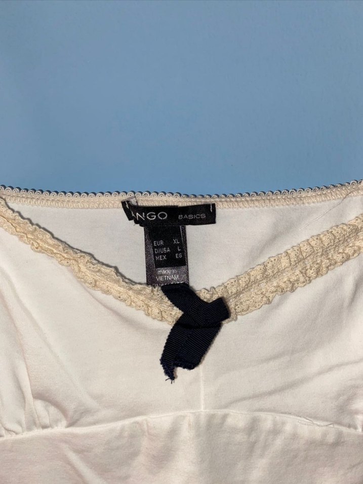 mango askılı bluz - Görsel 3